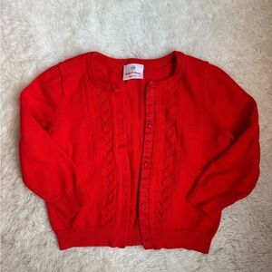 Kids Hanna Andersson Red Button-Up Cardigan